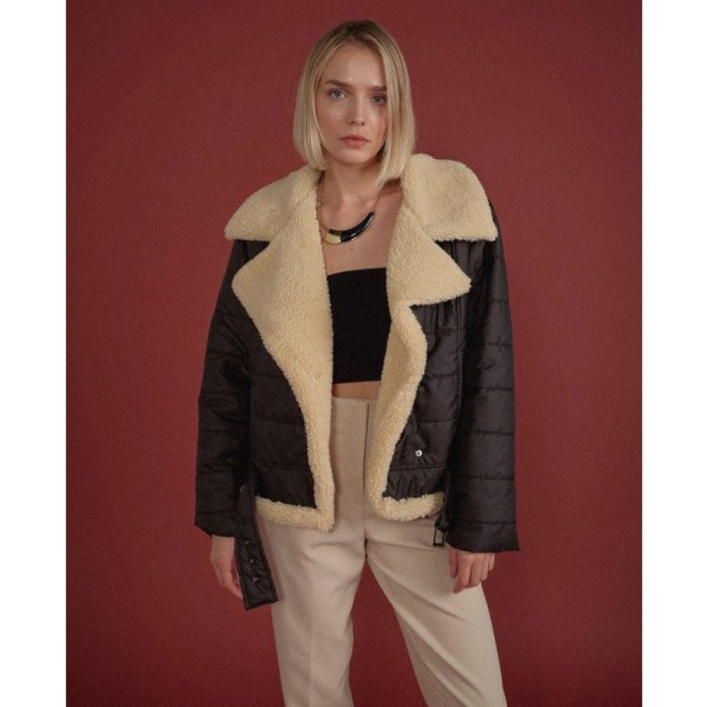 Cesi Collection Içi Peluş Kollar Anorak Mont Siyah Bayan Mont Fiyatı