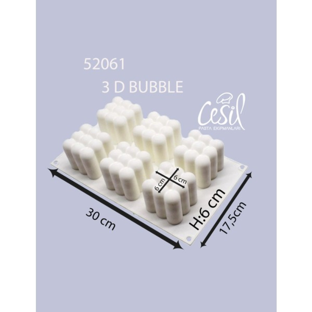 Cesil 3d Bubble Silikon Kek Kalıbı - Gri Kek Kalıpları Fiyatı