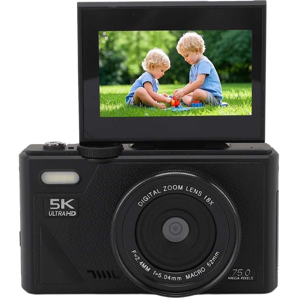 Çeşithane 75MP Hd Retro Dijital Kamera – 18X Dijital Zoom, 3” Ekran, Autofocus, Gülümseme Algılama, Hafif & Taşınabilir Seyahat Fotoğraf Makinesi Dijital Fotoğraf Makineleri Fiyatı
