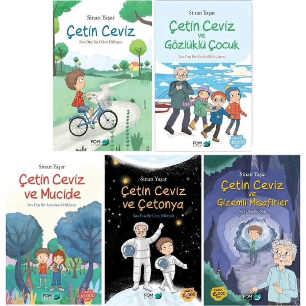Çetin Ceviz - Çetin Ceviz ve Gözlüklü Çocuk - Çetin Ceviz ve Mucide - Çetin Ceviz ve Çetonya - Çetin Ceviz ve Misafirler 5 Kitap - Sinan Yaşar Çocuk Öykü Fiyatı