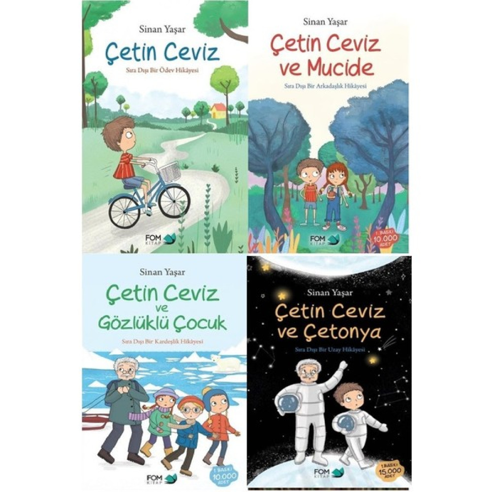 Çetin Ceviz, Çetin Ceviz ve Mucide, Çetin Ceviz ve Gözlüklü Çocuk, Çetin Ceviz ve Çetonya - Sinan Yaşar 4 Kitap Set Çocuk Roman Fiyatı