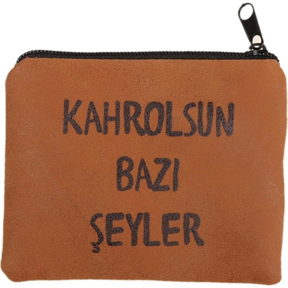 Cetinaccessories Kahrolsun Bazı Şeyler Tasarım Nubuk Bozuk Para Cüzdanı Bayan Cüzdan Fiyatı