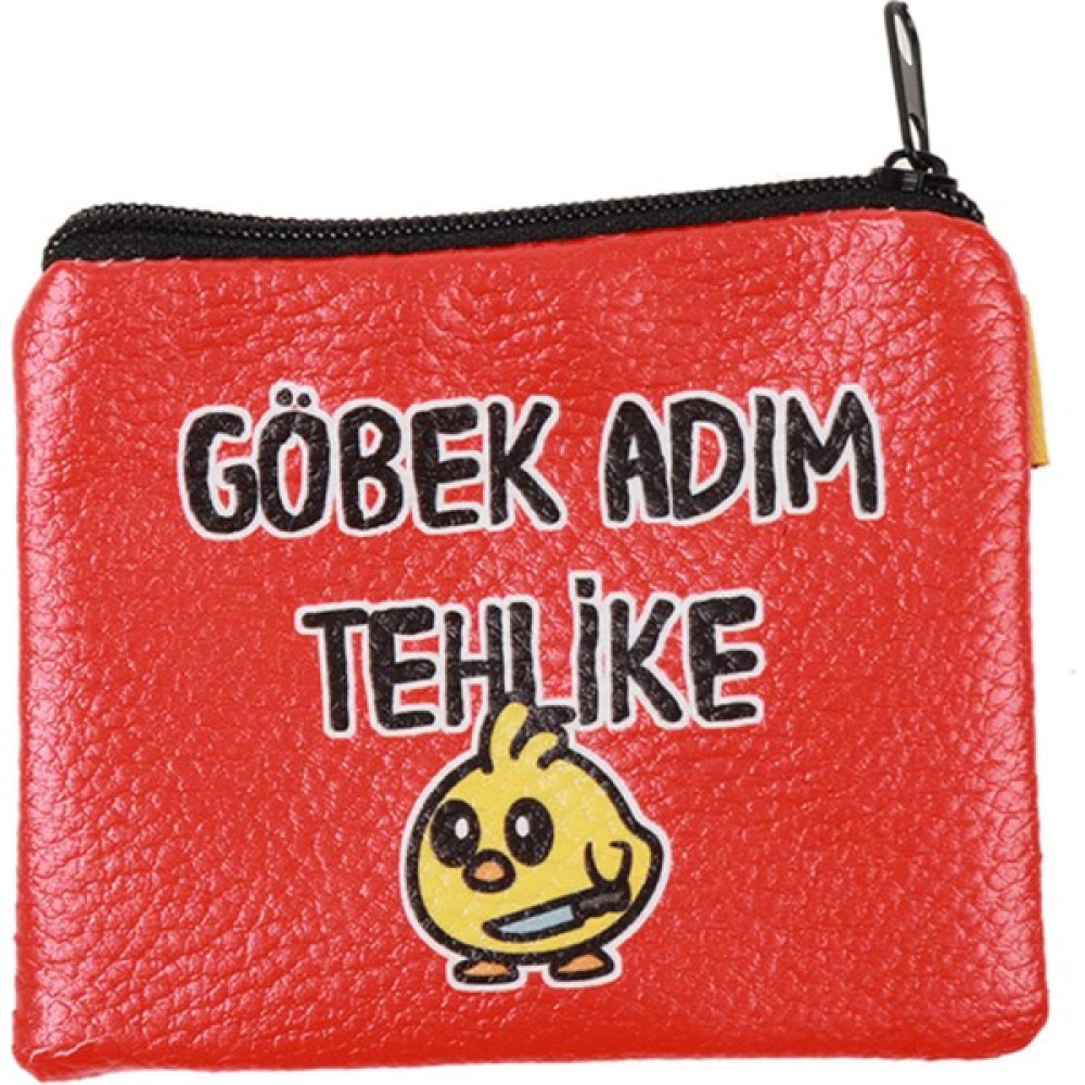 Cetinaccessories Kırmızı Göbek Adım Tehlike Tasarım Süet Bozuk Para Cüzdanı Bayan Cüzdan Fiyatı