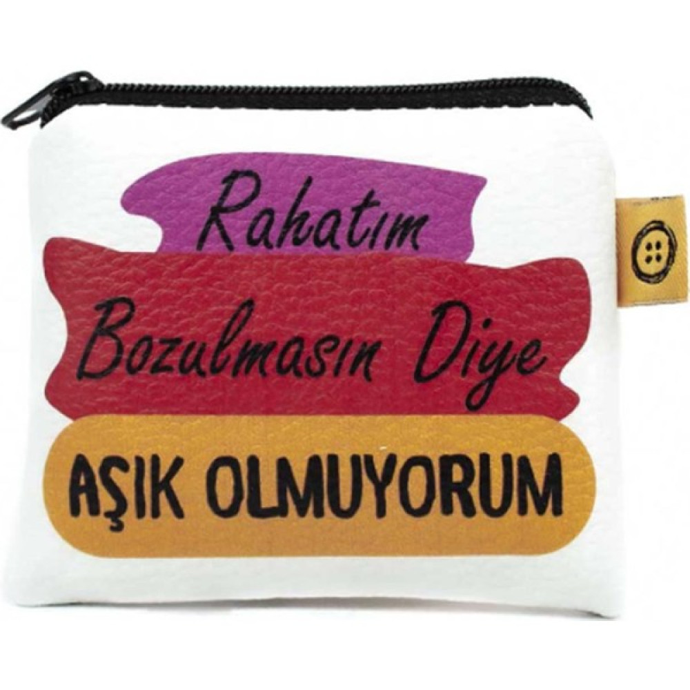 Cetinaccessories Rahatım Bozulmasın Diye Aşık Olmuyorum Tasarım Süet Bozuk Para Cüzdanı Bayan Cüzdan Fiyatı