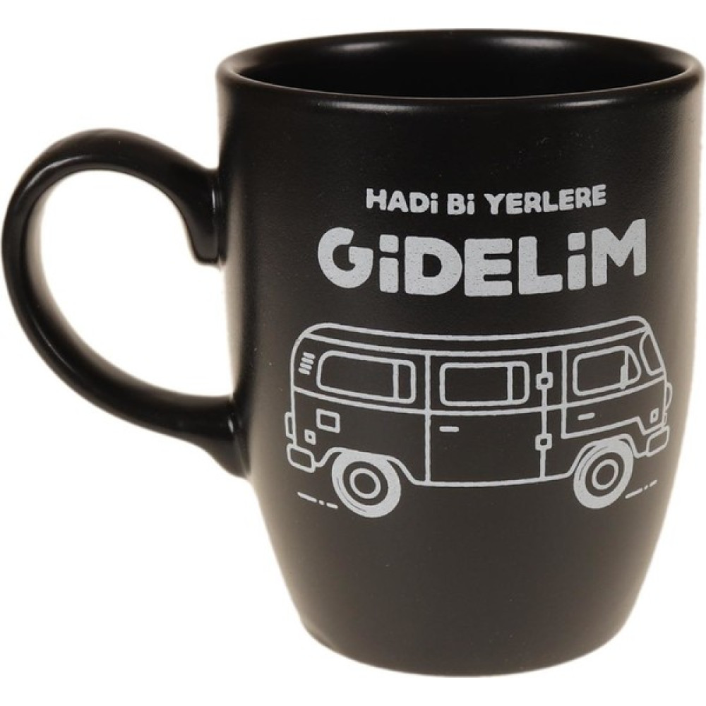 Cetinaccessories Siyah Hadi Bi Yerlere Gidelim Tasarım Kupa Fincan / Bardak / Kahve Takımı Fiyatı