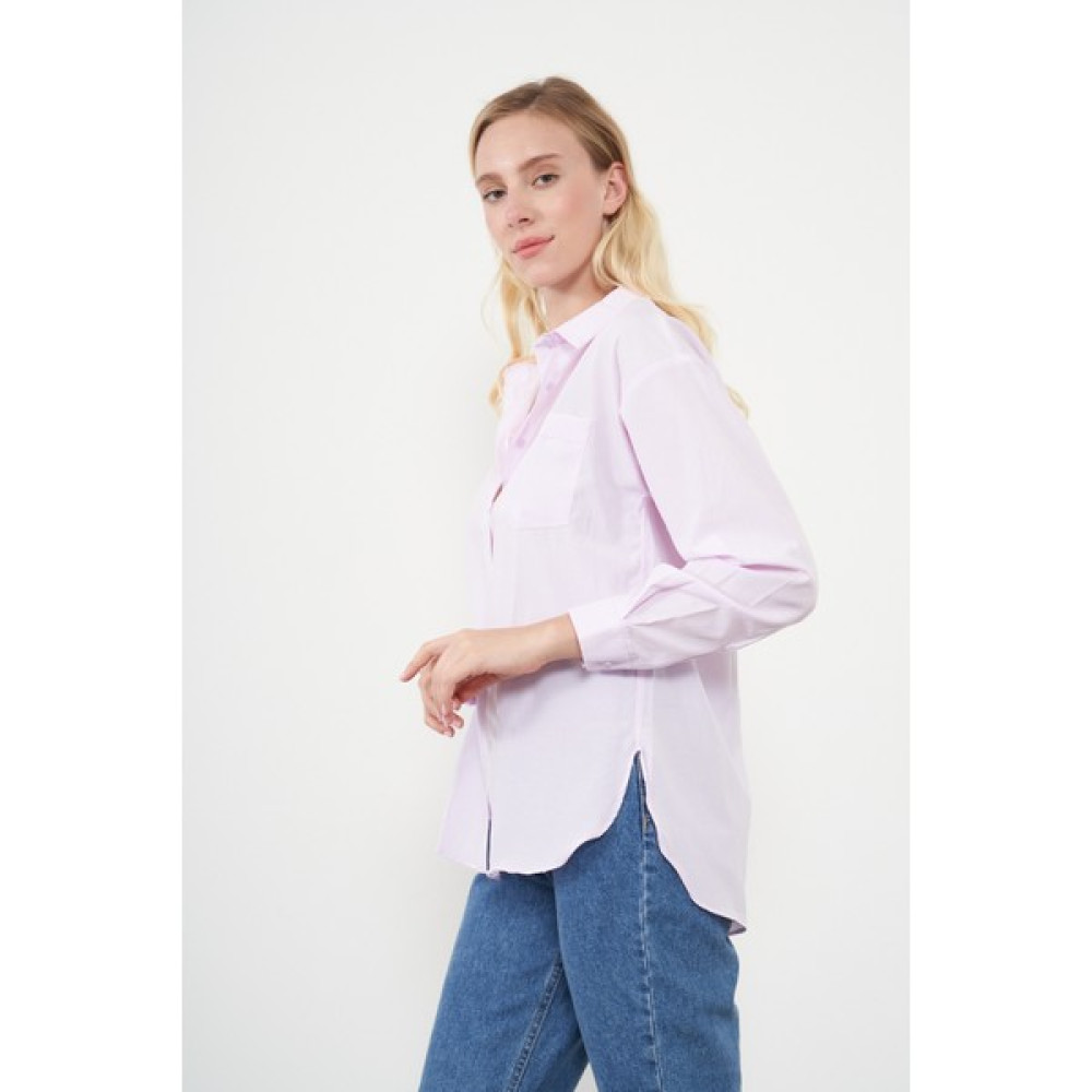 Çetinkaya Fithit Tek Cepli Oversize Pembe Gömlek Kadın Gömlek Fiyatı