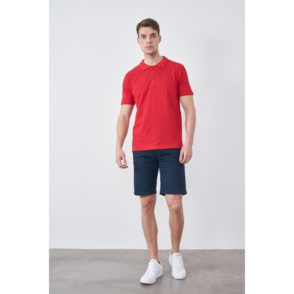 Çetinkaya Massa Kırmızı Polo Yaka Pike T-Shirt %100 Pamuk Erkek T-shirt Fiyatı