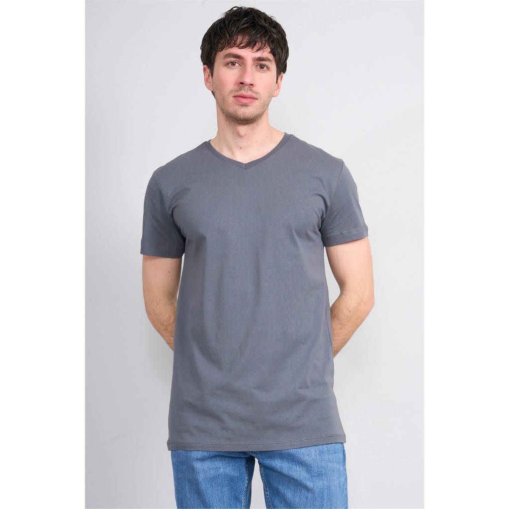 Çetinkaya Mentality 2772 V Yaka Slimfit Basic T-Shirt Düz Koyu Gri Giyim & İç Giyim Fiyatı