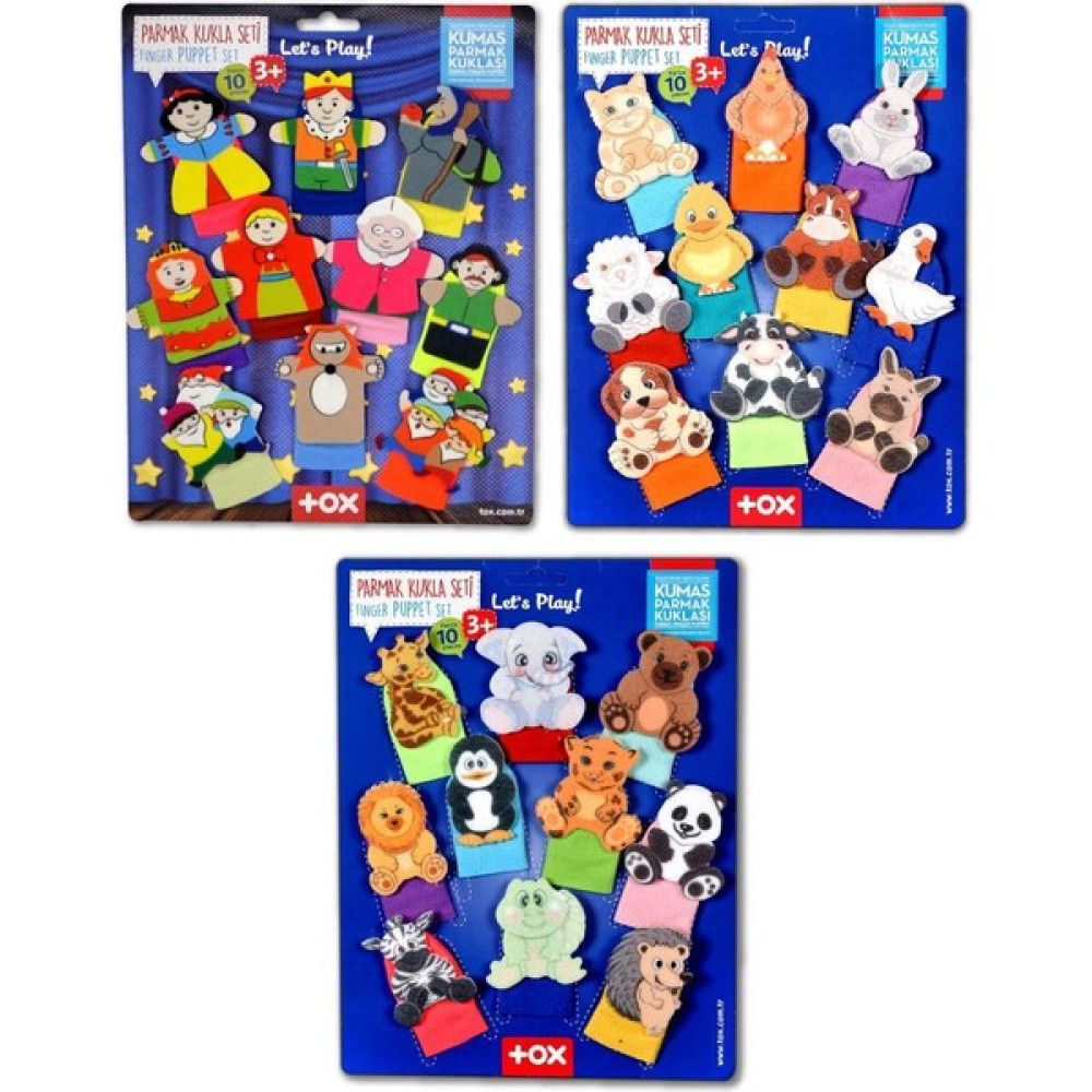 Ceturn Global 3 Set - 30 Parça Masal Kahramanları, Vahşi ve Evcil Hayvanlar Parmak Kukla Bebek Oyuncakları Fiyatı