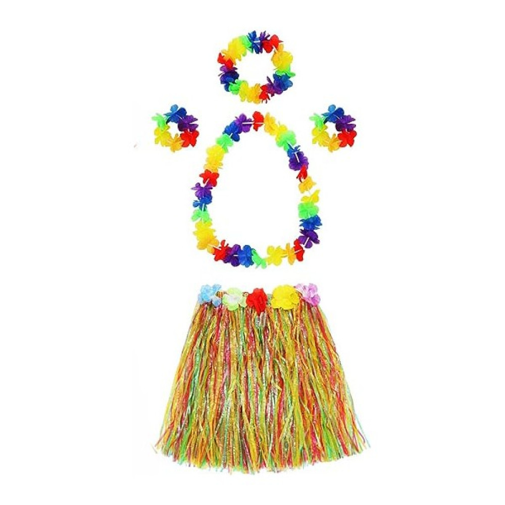 Ceturn Global Yetişkin ve Çocuk Uyumlu Luau Aloha Hawaii Kolye Renkli Etek Taç ve Bileklik Seti (Clz) Oyuncak Fiyatı