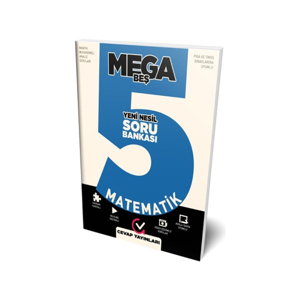 Cevap Yayınları 5.Sınıf Mega 5 Matematik Soru Bankası Matematik Fiyatı