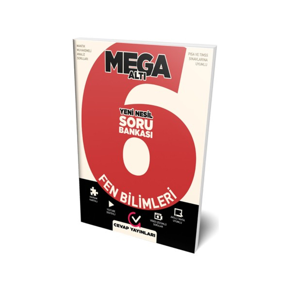 Cevap Yayınları 6.Sınıf Mega 6 Fen Bilimleri Soru Bankası Fen - Bilişim ve Teknoloji Fiyatı