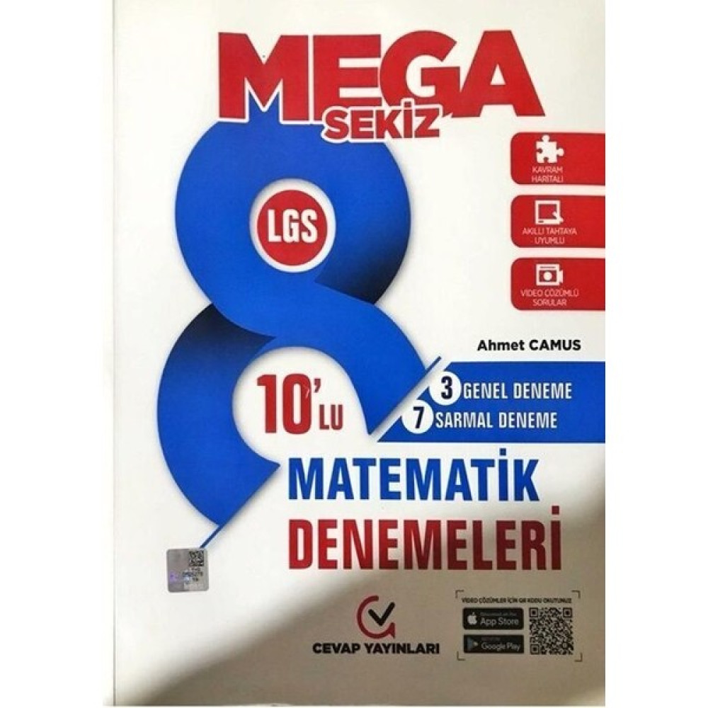 Cevap Yayınları 8. Sınıf Mega 8 Matematik 10' Lu Denemeleri Ders Sınav Kitapları Fiyatı
