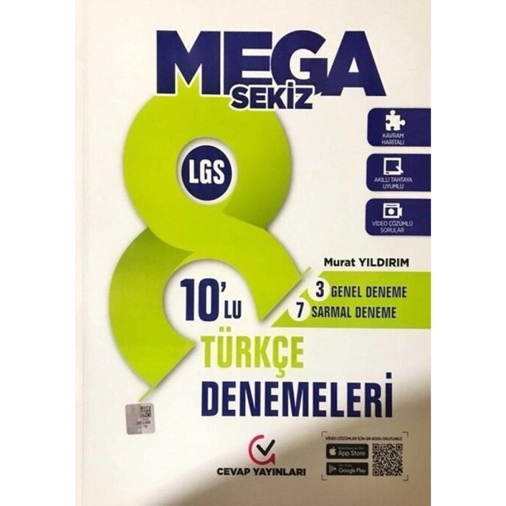 Cevap Yayınları 8. Sınıf Mega 8 Paragraf 10' Lu Denemeleri Ders Sınav Kitapları Fiyatı