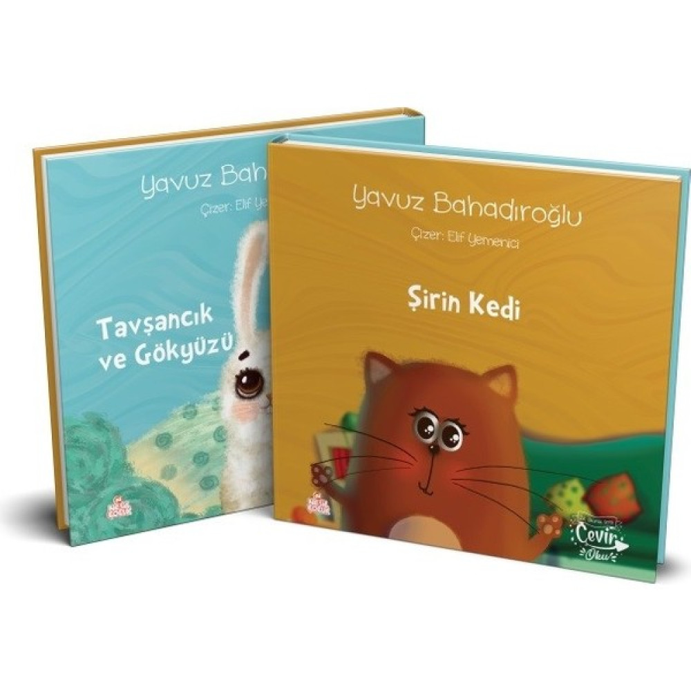 Çevir Oku Serisi 4- Şirin Kedi & Tavşancık ve Gökyüzü (Ciltli) - Yavuz Bahadıroğlu Çocuk Öykü Fiyatı