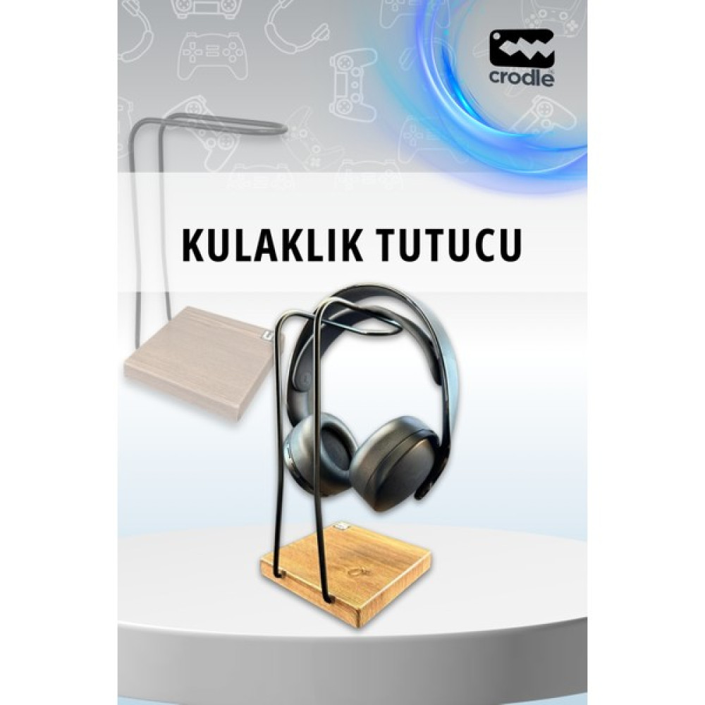 Ceviz Ahşap Ve Siyah Metal Gaming Kulaklık Dikey Standı PlayStation 5 PS5 Oyunları Fiyatı