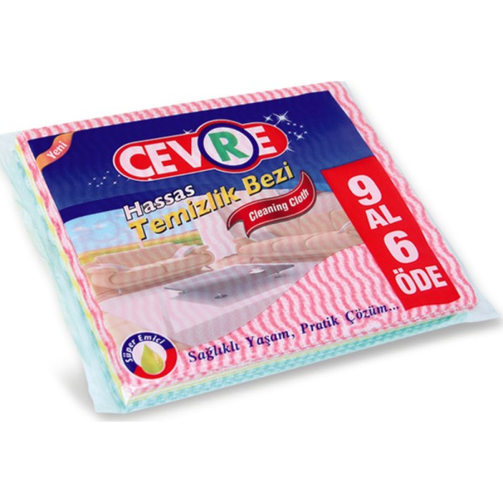 Çevre Hassas Temizlik Bezi 9 Al 6 Öde Ekonomik Paket Temizlik Malzemeleri Fiyatı