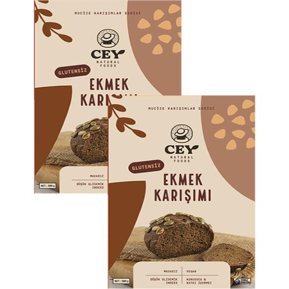 Cey Natural Glutensiz Ekmek Karışımı 2 x 300 gr Un ve İrmik Fiyatı