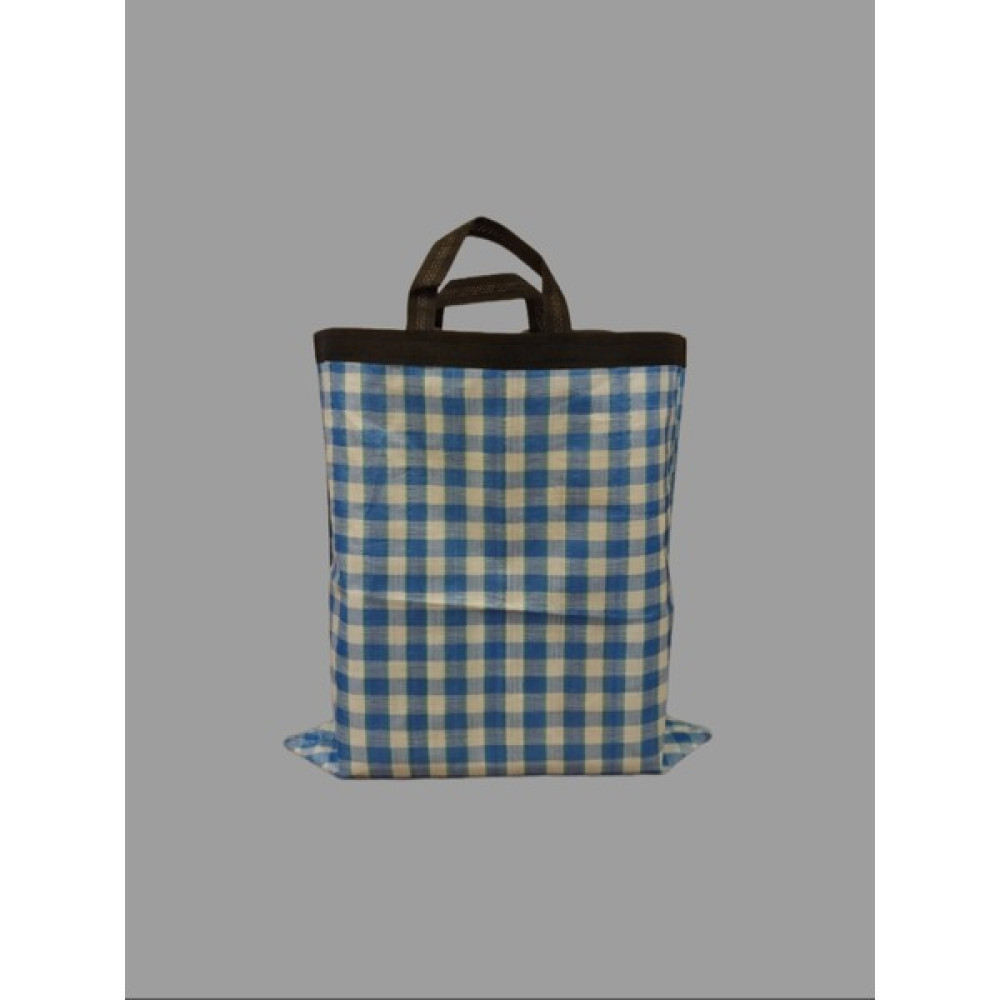 Ceybag - Nostalji & Klasik Model Mavi Kareli Pazar Çantası Eşya Saklama / Düzenleme Fiyatı
