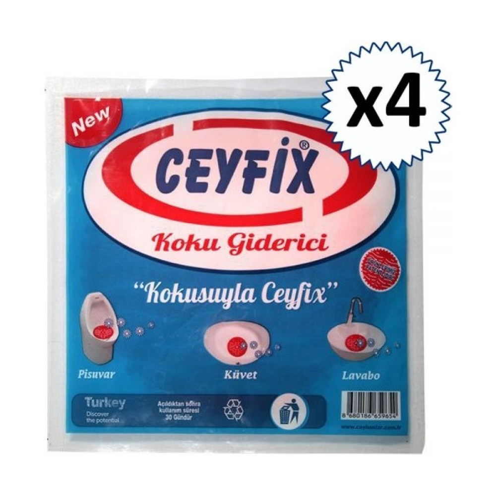 Ceyfix Lavabo, Küvet, Pisuvar Koku Giderici Limon Kokulu - (4 Adet) Oda Kokusu Fiyatı