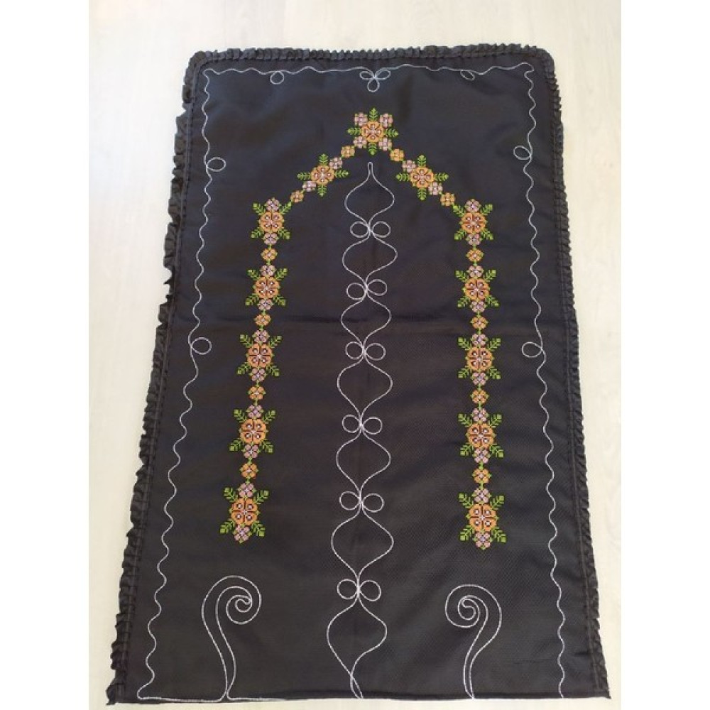 Çeyiz Bahçesi Kanaviçe Nakışlı Seccade - 80 x 135 cm - Sarı Seccade Fiyatı