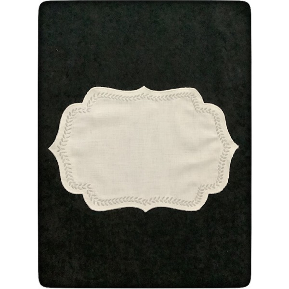 Çeyizhan Maraş Işi Sırma Nakış Işlemeli Keten Amerikan Servis - 32 x 45 cm - Krem - Gümüş Masa Örtüsü Fiyatı