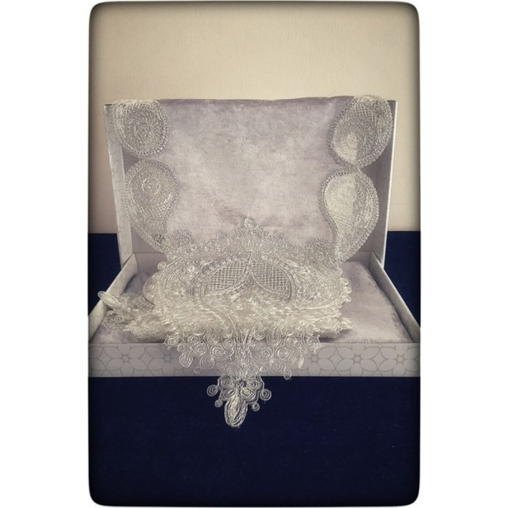 Çeyizhan Salon Takımı - 5 Parça - Krem - 75 x 160 cm Masa Örtüsü Fiyatı