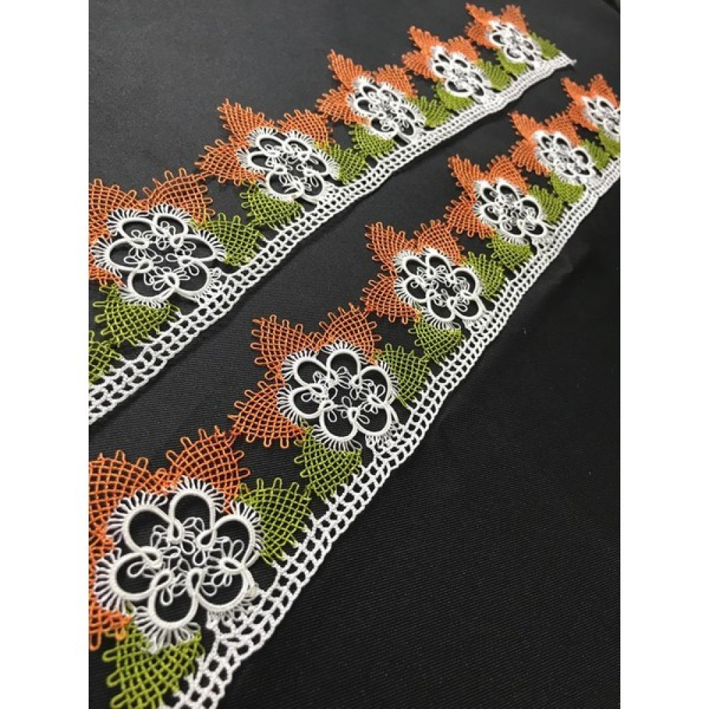 Çeyizim Gönenden Havlu Kenarı - Havlu - Iğne Oyası - Mekik Oyası - El Işi HK273 - 90 x 50 cm - Turuncu El / Yüz Havlusu Fiyatı