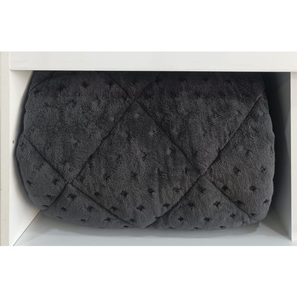 Ceyizza Welsoft Jakarlı Çift Kişilik Yorgan - 1229 Antrasit - 195 x 215 cm Yorgan Fiyatı