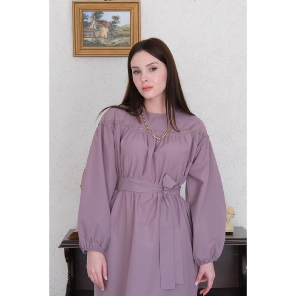 Ceylan Otantik Soft Mor Eteği Fırfırlı Elbise Elbise Fiyatı