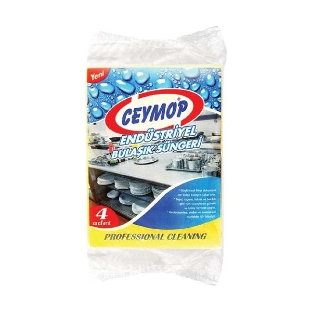 Ceymop Endüstriyel Bulaşık Süngeri 4lü Bulaşık Yıkama Fiyatı