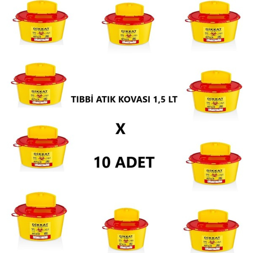 CEYMOP PROFESSIONAL Tıbbi Atık Kovası 1,5 LT A KALİTE ( 10 Adet ) - 1 Adet Eşya Saklama / Düzenleme Fiyatı