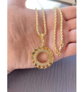 çeyrek gram uyumlu kolye 3,mm 60cm kolye 24ayar altın kaplma Altın Kolye Fiyatı