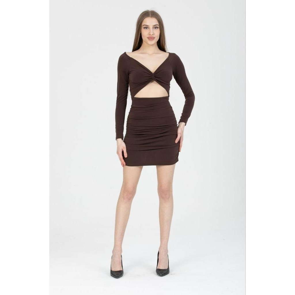 Ceyss Design Sandy Cut Out Detay Uzun Kollu Mini Elbise Giyim & İç Giyim Fiyatı