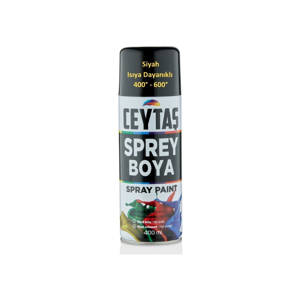 Ceytaş Isıya Dayanıklı Sprey Boya 400 ml Siyah 400-600° Egzos Boyası Diğer Fiyatı