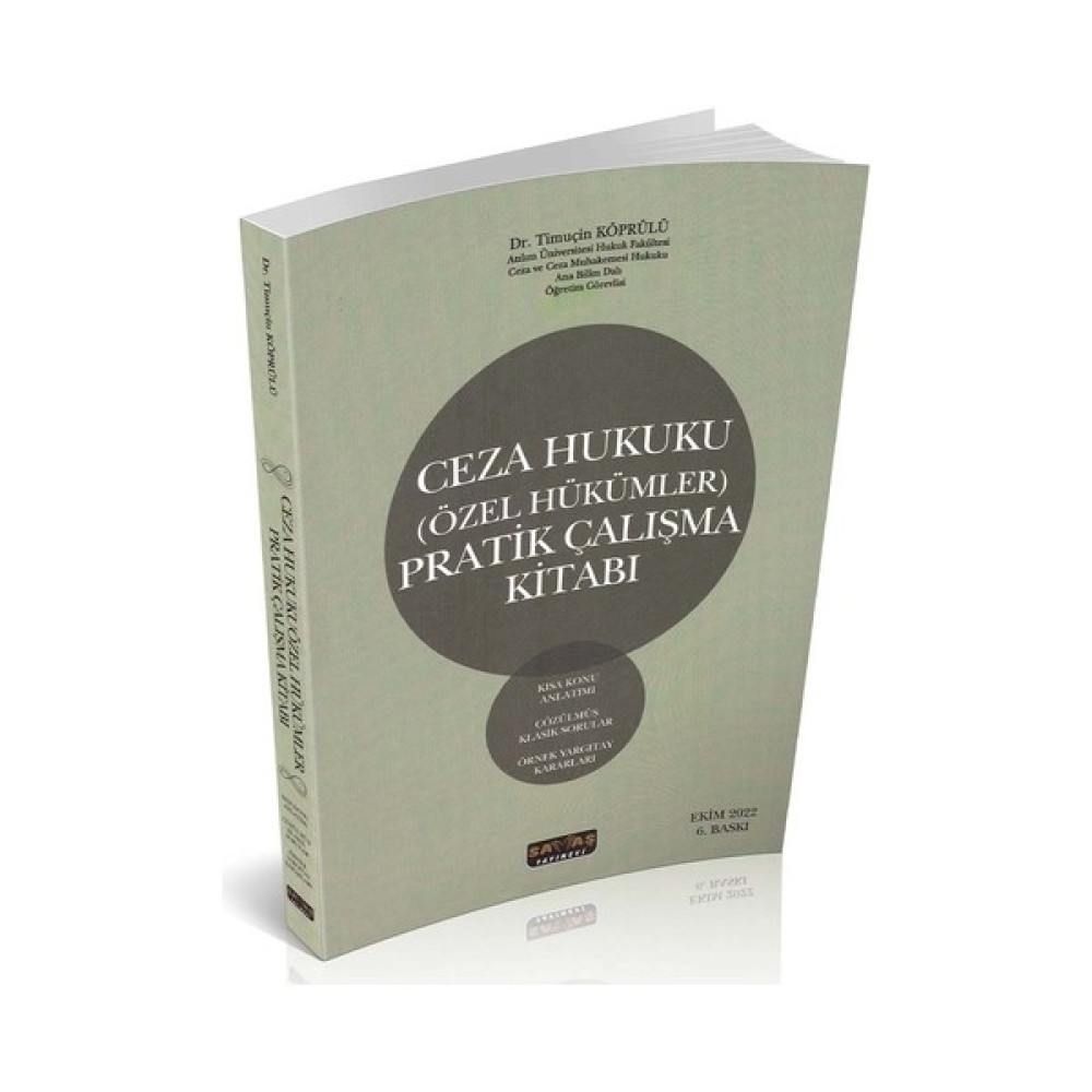 Ceza Hukuku Özel Hükümler Pratik Çalışma Kitabı - Timuçin Köprülü Akademik Fiyatı