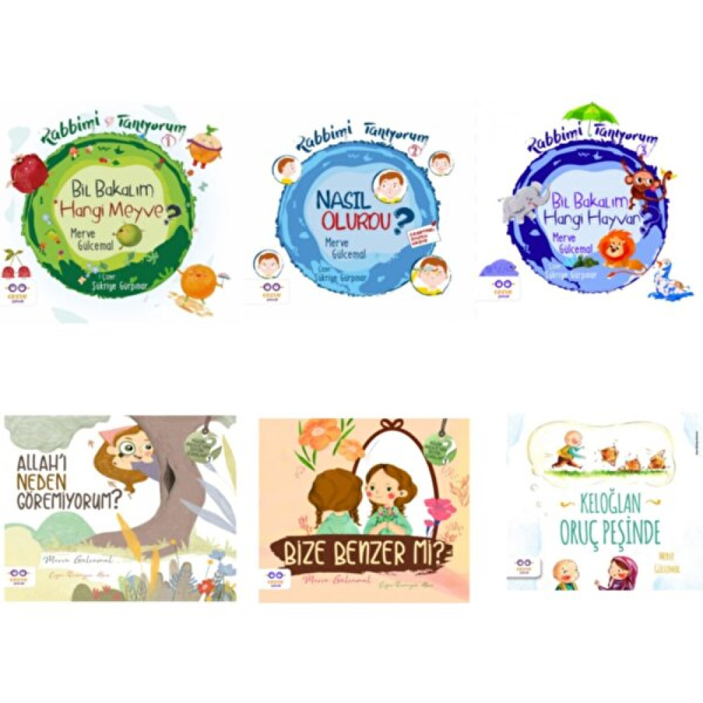 Cezve Çocuk Rabbimi Tanıyorum 1-2-3 Küçük Merve'nin Büyük Soruları 1-2 Keloğlan Oruç Peşinde 6 Kitap Set Çocuk Masal Fiyatı