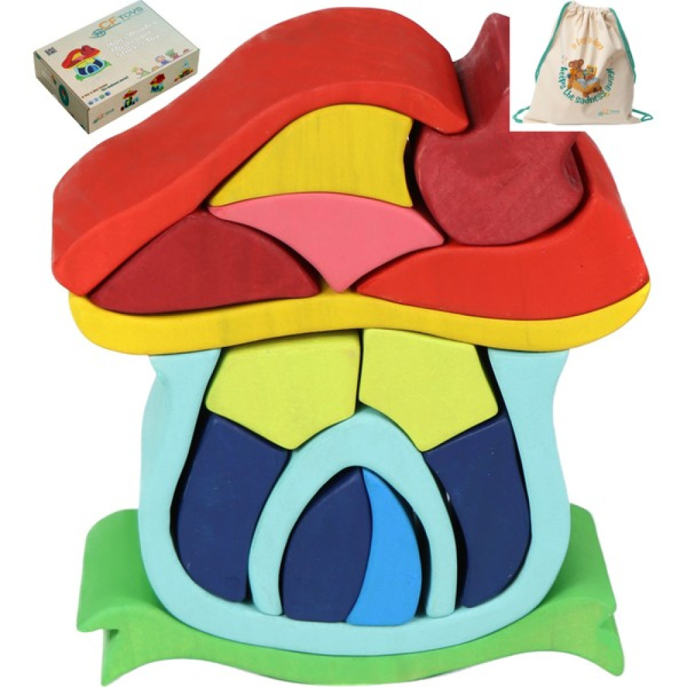 Cf Toys Waldorf Mantar Ev Eğitici Ahşap Oyuncak + Hediye Sırt Çantası Oto Boyaları Fiyatı