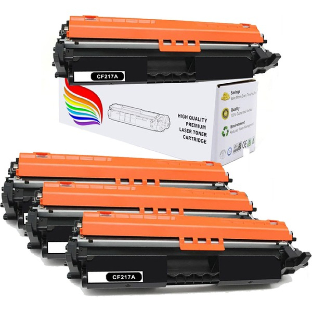 CF217A Lasertjet Pro M102A Chipli Yazıcı Muadil Toneri 4'lü Paket - Siyah Tonerler Fiyatı