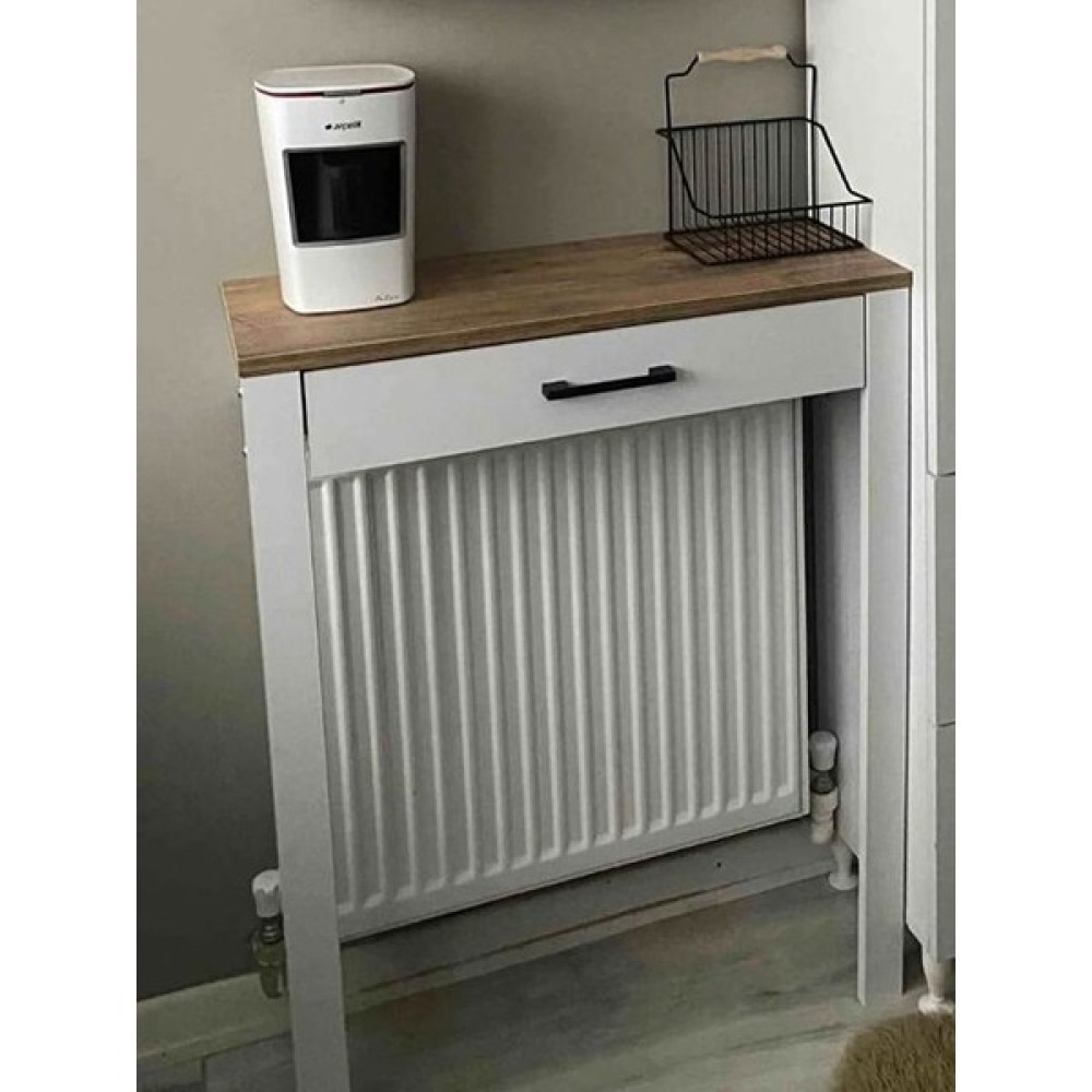 Cfa Dekor Beyaz Kahve Köşesi Masası Ölçüleri 80X33X92 Şeklindedir. (Mdf-Lam (6 Ay Garanti) - ÜSTÜ CEVİZ BEYAZ KAHVE KÖŞESİ (82x33 cm) Duvar Rafı Fiyatı