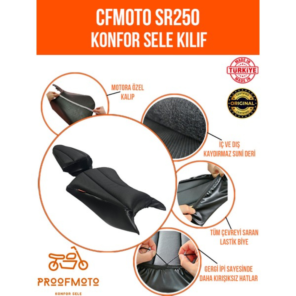 CfMoto 250SR Konfor Sele Kılıf - PROOFMOTO Motorsiklet için Diğer Aksesuarlar Fiyatı