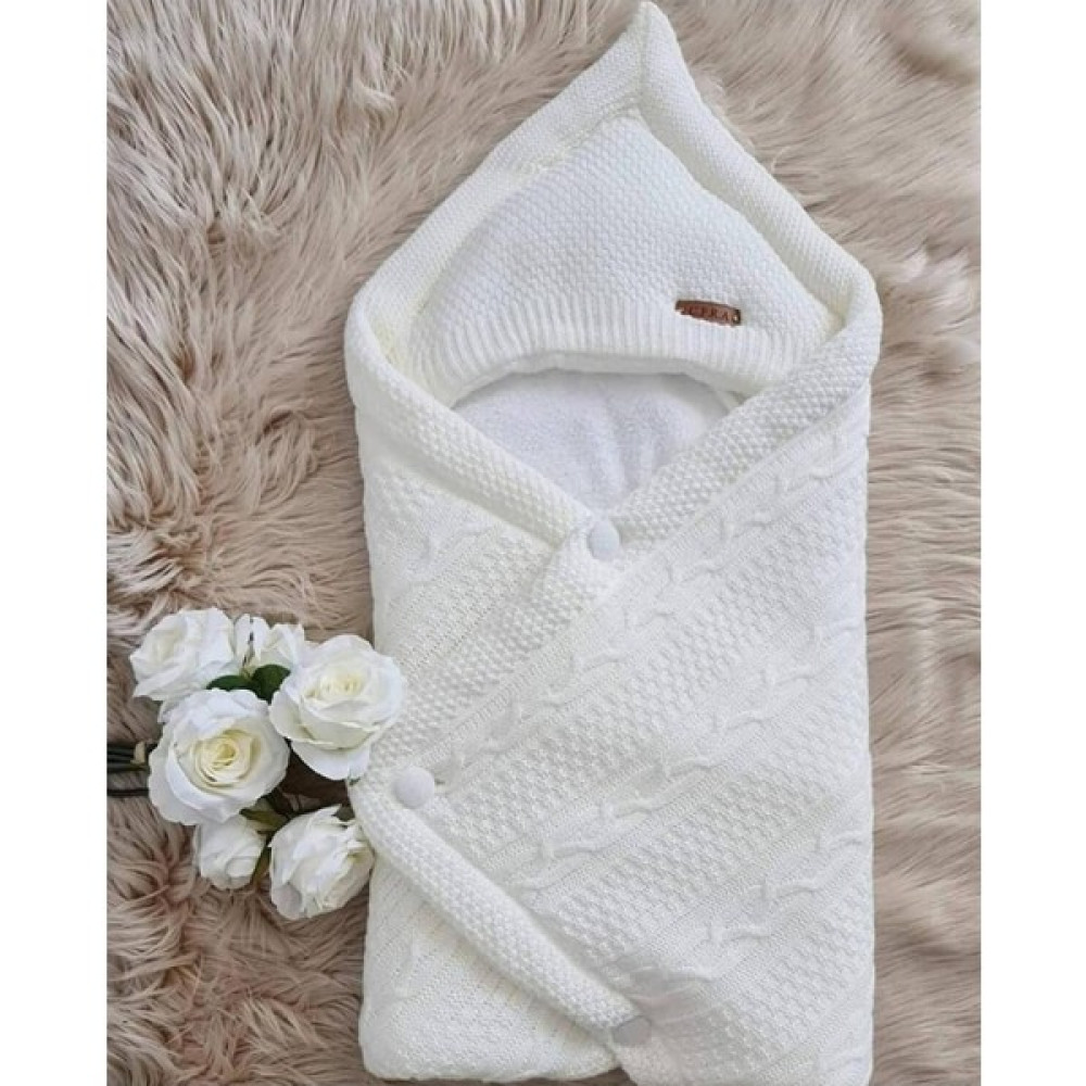 Cfr Unisex Bebek Pamuk Triko Ekru Kundak Battaniye - Portbebe Bebek Kundağı Fiyatı