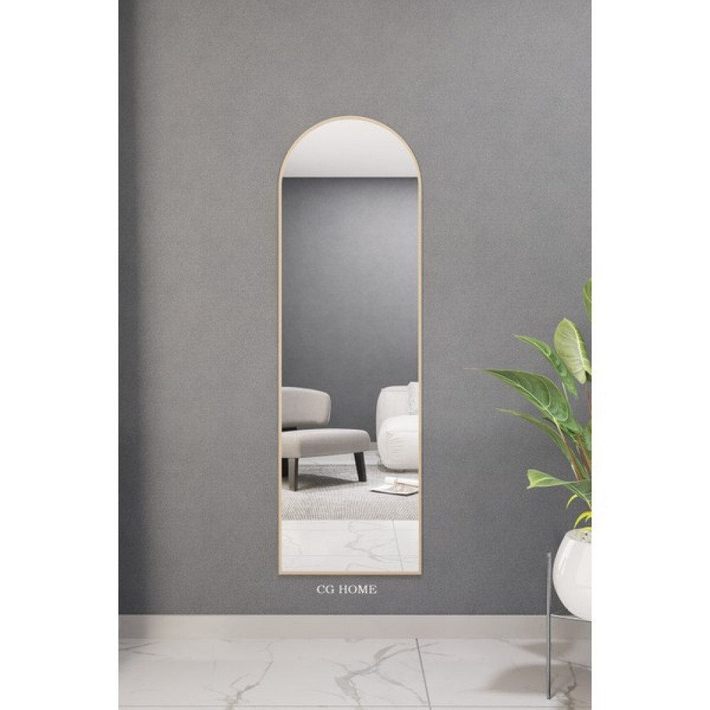 Cg Home Dekoratif Ayna Mdf Kubbeli Boy Ayna Duvar Aynası 165X45 cm - Gold Ayna Fiyatı