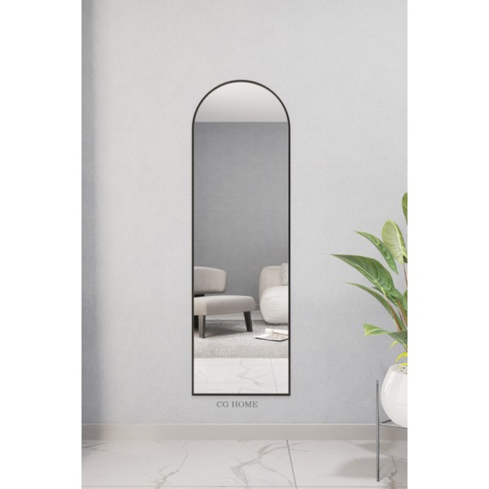 Cg Home Dekoratif Ayna Mdf Kubbeli Boy Ayna Duvar Aynası 165X45 cm - Siyah Ayna Fiyatı