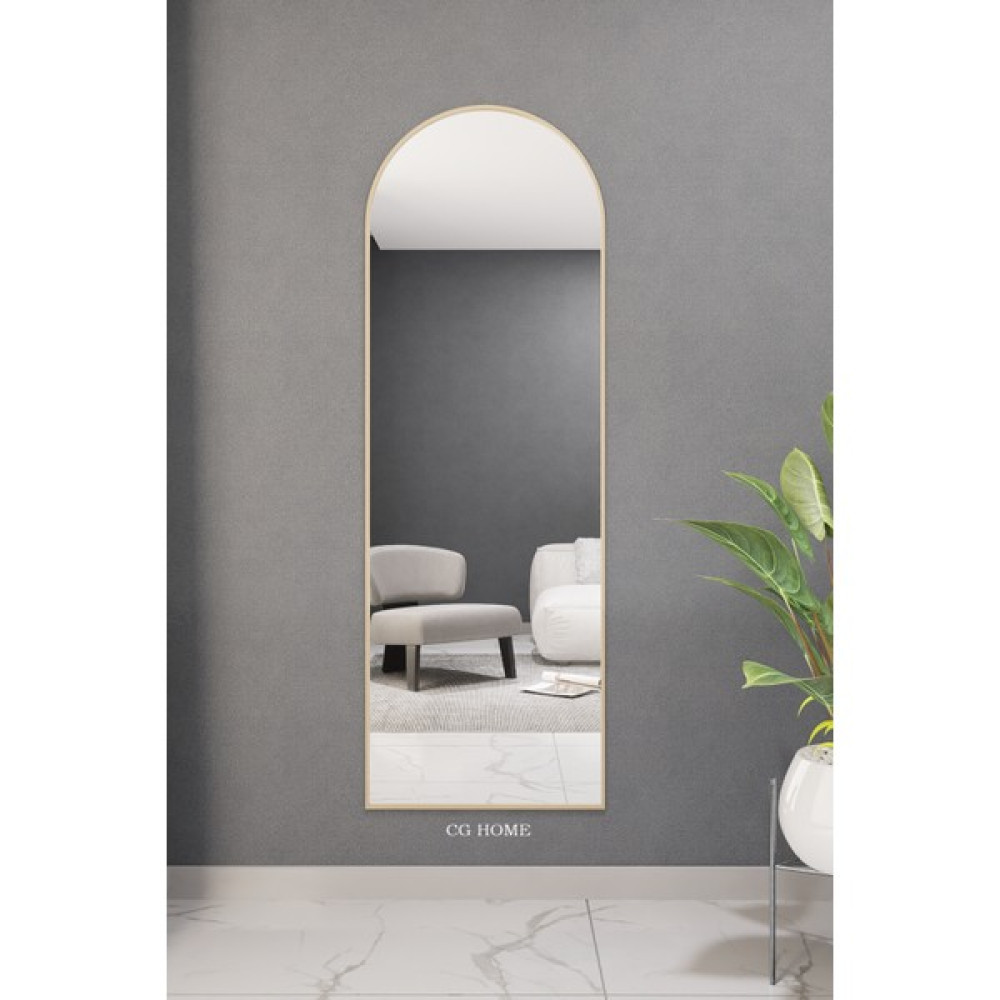 Cg Home Dekoratif Ayna Mdf Kubbeli Boy Ayna Duvar Aynası 180X60 cm - Gold Ayna Fiyatı