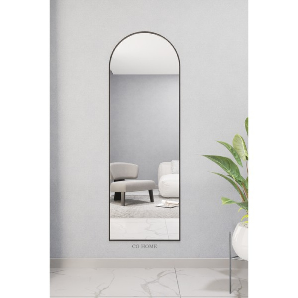 Cg Home Dekoratif Ayna Mdf Kubbeli Boy Ayna Duvar Aynası 180X60 cm - Siyah Ayna Fiyatı