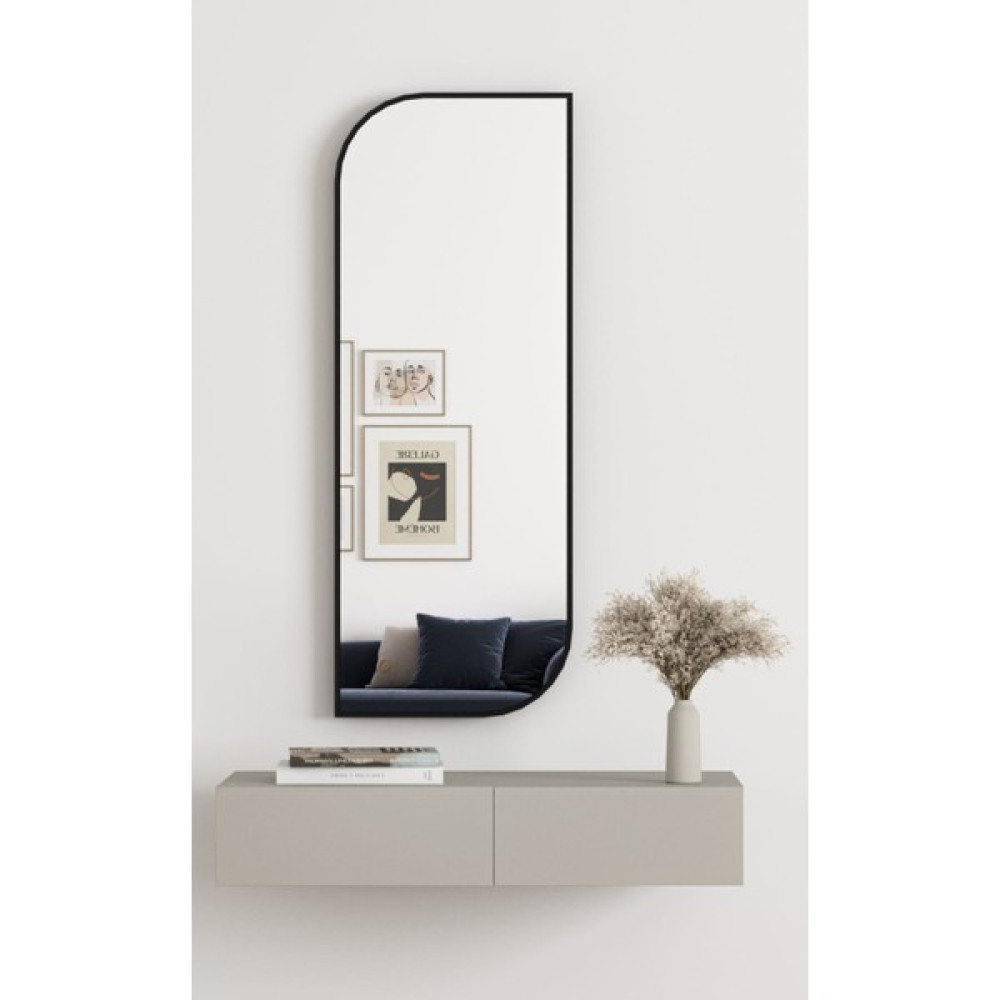 Cg Home Nice Boy Aynası 120X40 Konsol Aynası, Dresuar Aynası, Asimetrik Ayna - Siyah Ayna Fiyatı