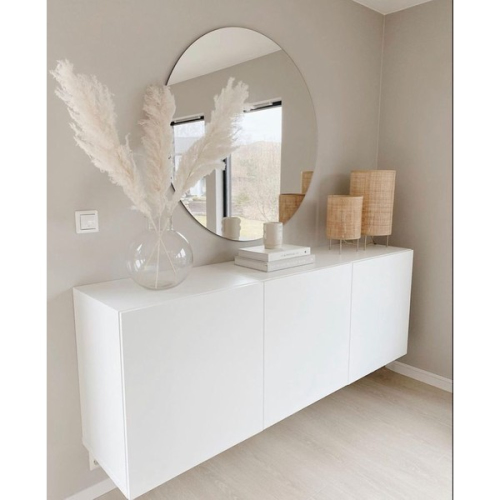 Cg Home Yuvarlak Dekoratif Ayna Rodajlı Konsol Aynası Hol Deresuar Aynası - 80 CM Ayna Fiyatı