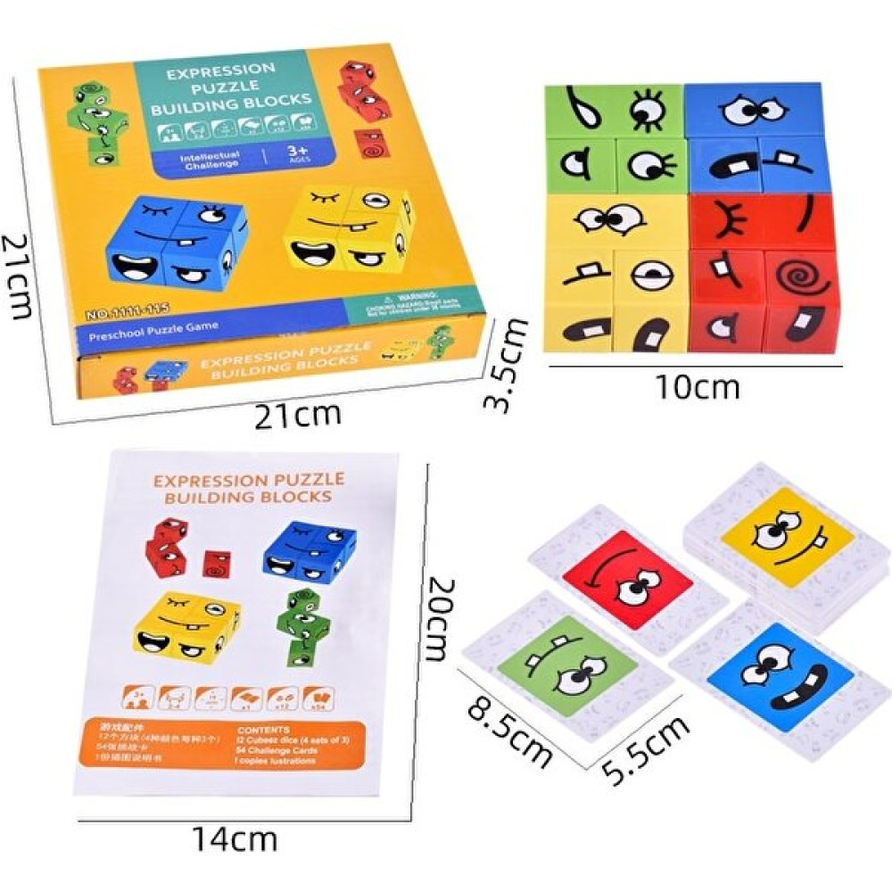 Chadconnelly Yüz Değiştirme Rubik Küp Şekli Eşleştirme Ebeveyn-Çocuk Interaktif Oyunu (Yurt Dışından) Eğitici Oyuncak Fiyatı