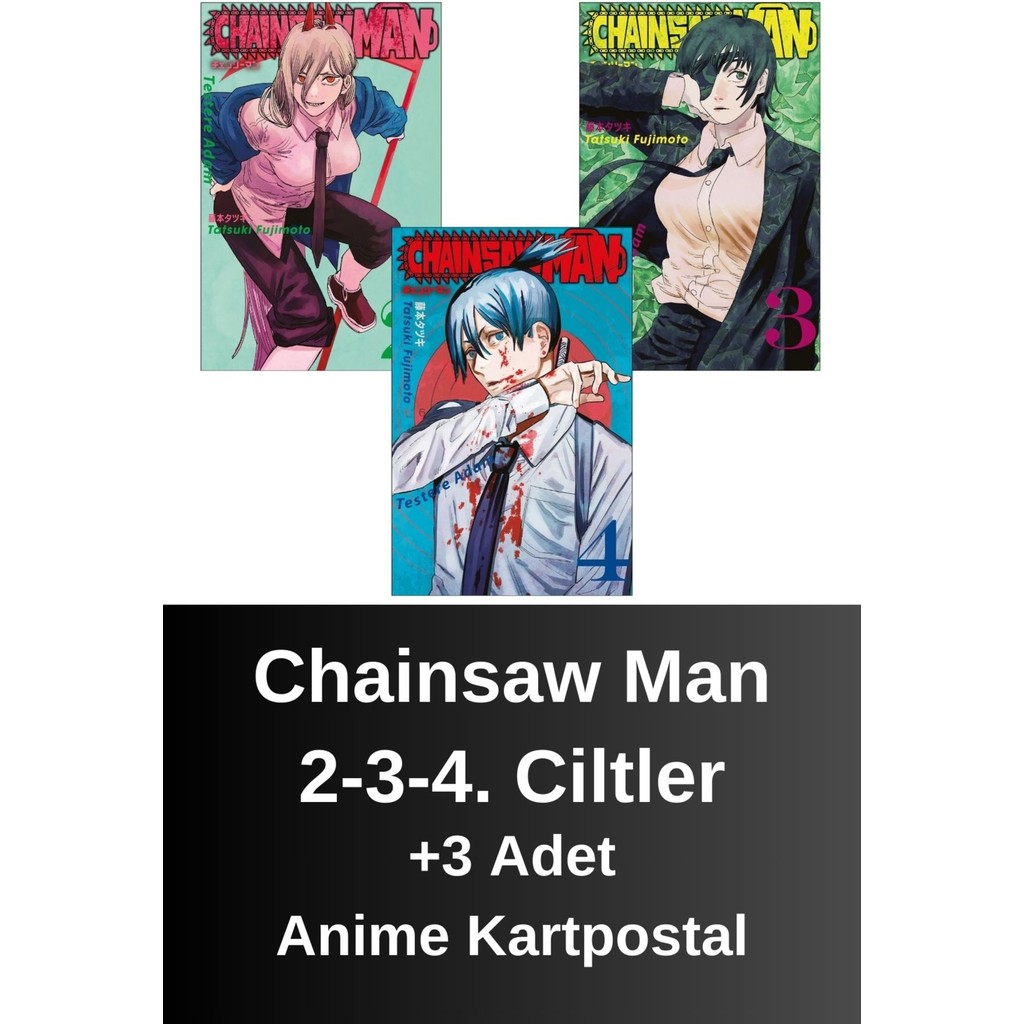 Chainsaw Man 2-3-4. Ciltler (3 Kitap) | Anime Kartpostallar - Hayır Çizgi Roman Fiyatı
